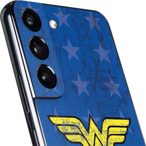 DC Comics Wonder Woman Emblem on Flag Galaxy S22 Plus Skin